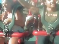 Girl on the attraction naked tit down blouse