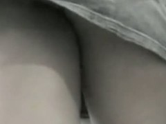 Spying on a teen upskirt with a lovely ass