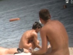 Voyeur beach nudity and topless show with hot girls