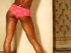 Amateur video with dancing black skinned butt cheeks