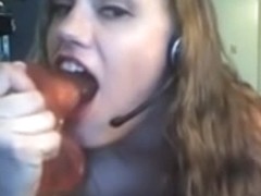 Chubby deepthroat on webcam