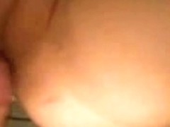 Slim babe was hardcore fucked by her guy and he cum on her body