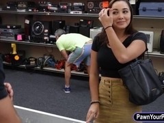 Booby college girl fucked by pawnkeeper at the pawnshop