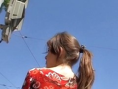Accidental legal age teenager upskirt is hawt and lewd