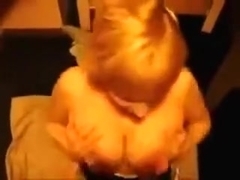 Blond milf sucks my big cock and doesn't want to stop