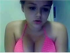 Cute young girl at the end of video show breast (by jozik)