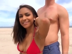 Busty Nicole Picked Up Beach White Dong Riding