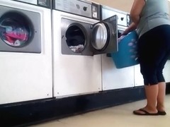 laundromat chubby ass in leggings