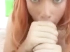 Redhead babe nailed in a teen anal porn video