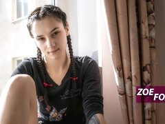 Zoe Foxxy - Exhibitionist Teen Takes Huge Dick At Hotel Window