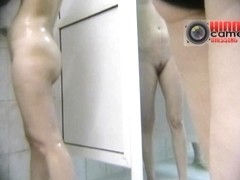 Nice young hairy beavers in a great bathroom cam video