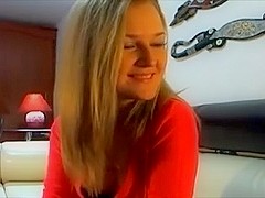 Horny Blonde Babe Get Strip and Masturbate on Cam