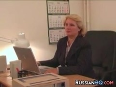 Mature Russian Boss Fucks In Her Office