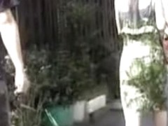 Japanese street sharking video showing a provocative lady