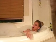 Nice passionate masturbation in the bathtub