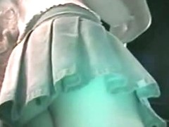 Hot voyeur up skirt video of a sexy  Latina in public