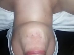 Facefucking pussy rubbing sweet tits
