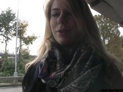 Pulled amateur eurobabe fucked in back of car
