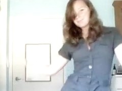 girl strips in her bedroom and plays with herself on her bed
