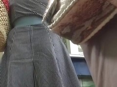 Striped pleated petticoat