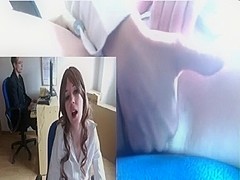 Hot clit rubbing in the office