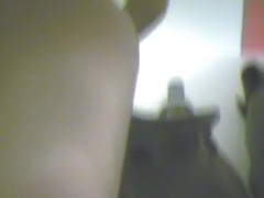 Round butt cheeks and sexy slit between them on spy cam