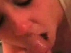 POV amateur blow job clip with a skillful cock-sucking girlfriend
