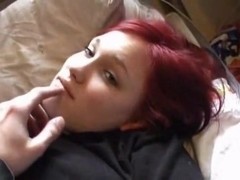 Sexy redheaded cute wife licked and fingered