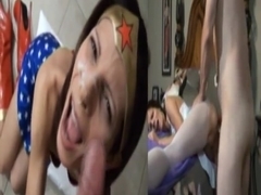 Wife anal facial split screen compilation