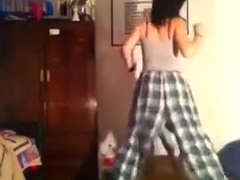 White girl twerking
