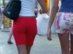 Candid street video of girls sexy butt in public