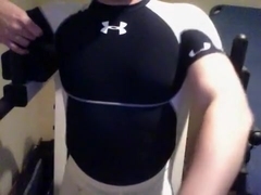Workout Hard in Lycra and Cum