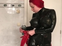 GIRL TRANSFORMS IN A RUBBER DOLL