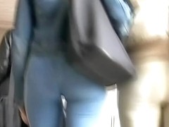 Tempting behinds of a sexy woman caught on spy cam