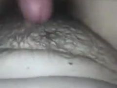 Tiny cock squirting on hairy bush after being stroked with Tenga cup