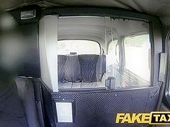 FakeTaxi: Red sexy blond with cracking body on taxi bonnet