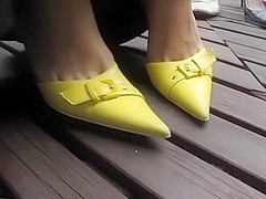 Yellow High Heels dangling