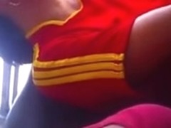 Hidden Downblouse In Bus