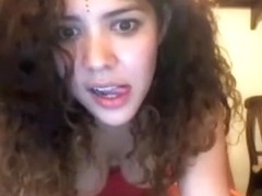Teen Latina twat toyed on a webcam