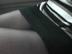 Horny Asian masturbating in public in her car with toys
