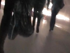 Darksome tights subway upskirt