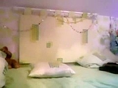 Legal Age Teenager masturbates on her sofa's cushion