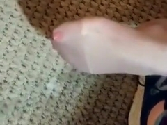 Sweaty Pantyhose Toes Soles After Working Out