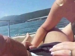 Hot wife sucking cock in the boat