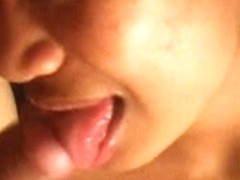 Asian tramp got her mouth fucked hard before facial