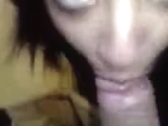 Cute girl slurping on a fat dick in this amateur video