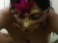 masked latin chick sextape oral-job titjob fuck homemade