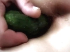 Having sex with a cucumber