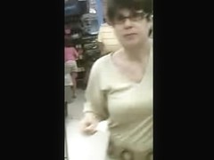 Mature woman at the grocery store