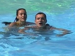 Viktoria in sex tape video with a couple having oral sex